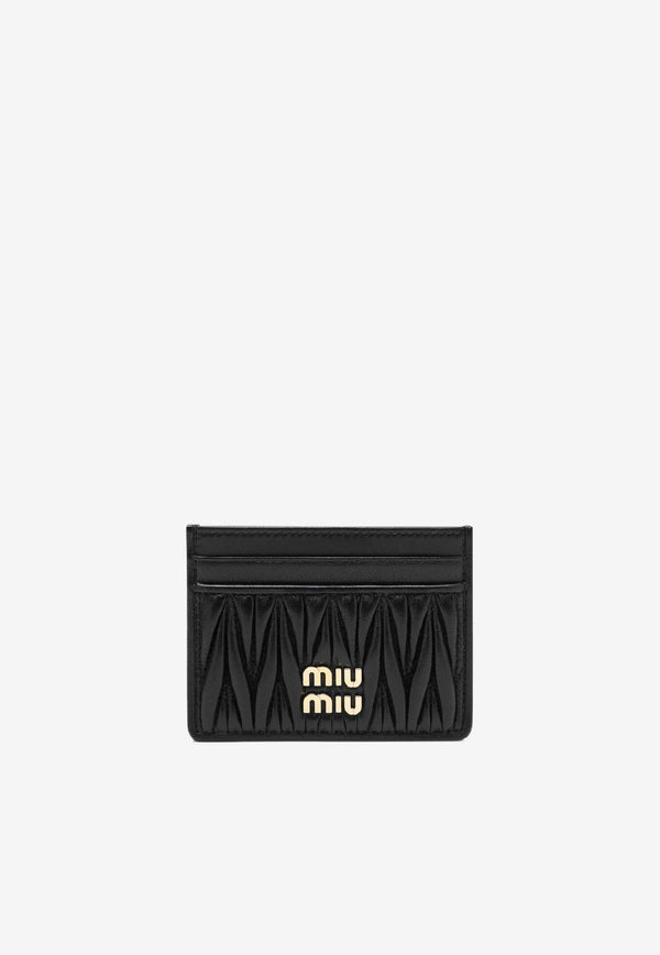 Miu Miu Matelassé Leather Cardholder Black 5MC076AFPP/S_MIU-F0002