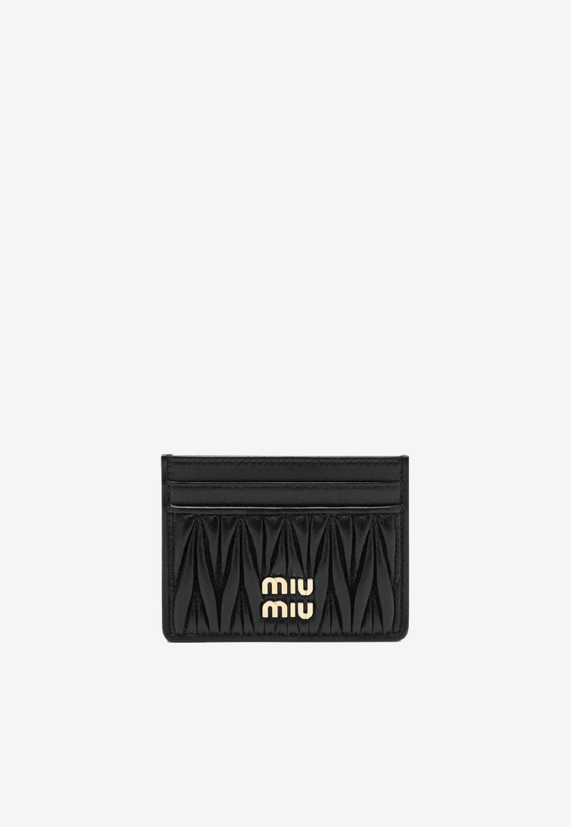 Miu Miu Matelassé Leather Cardholder Black 5MC076AFPP/S_MIU-F0002