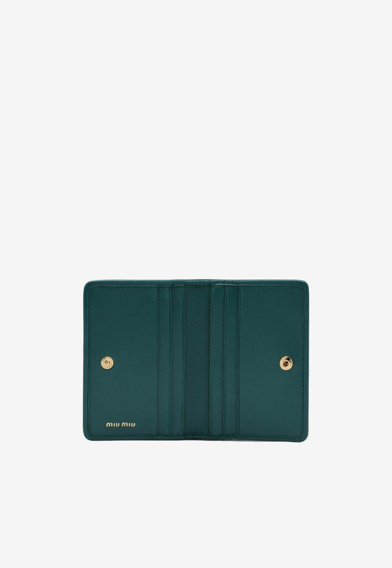 Miu Miu Matelassé Nappa Leather Cardholder Green 5MC1032FPP/N_MIU-F0K41