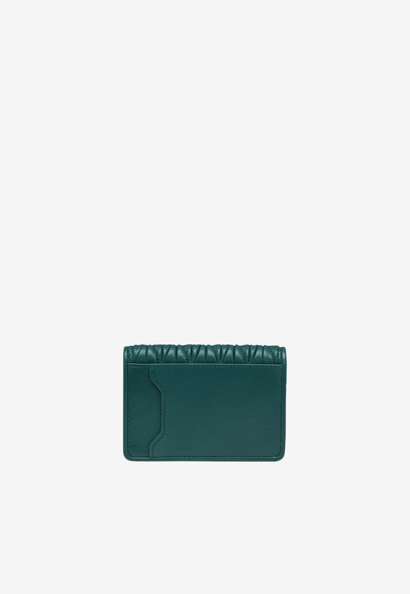 Miu Miu Matelassé Nappa Leather Cardholder Green 5MC1032FPP/N_MIU-F0K41