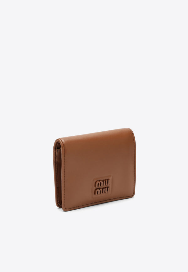 Miu Miu Small Logo Leather Wallet Brown 5MV2042F8K/N_MIU-F0046