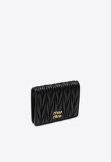 Miu Miu Nappa Leather Quilted Wallet Black 5MV204AFPP/Q_MIU-F0002