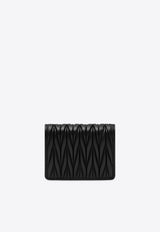 Miu Miu Nappa Leather Quilted Wallet Black 5MV204AFPP/Q_MIU-F0002