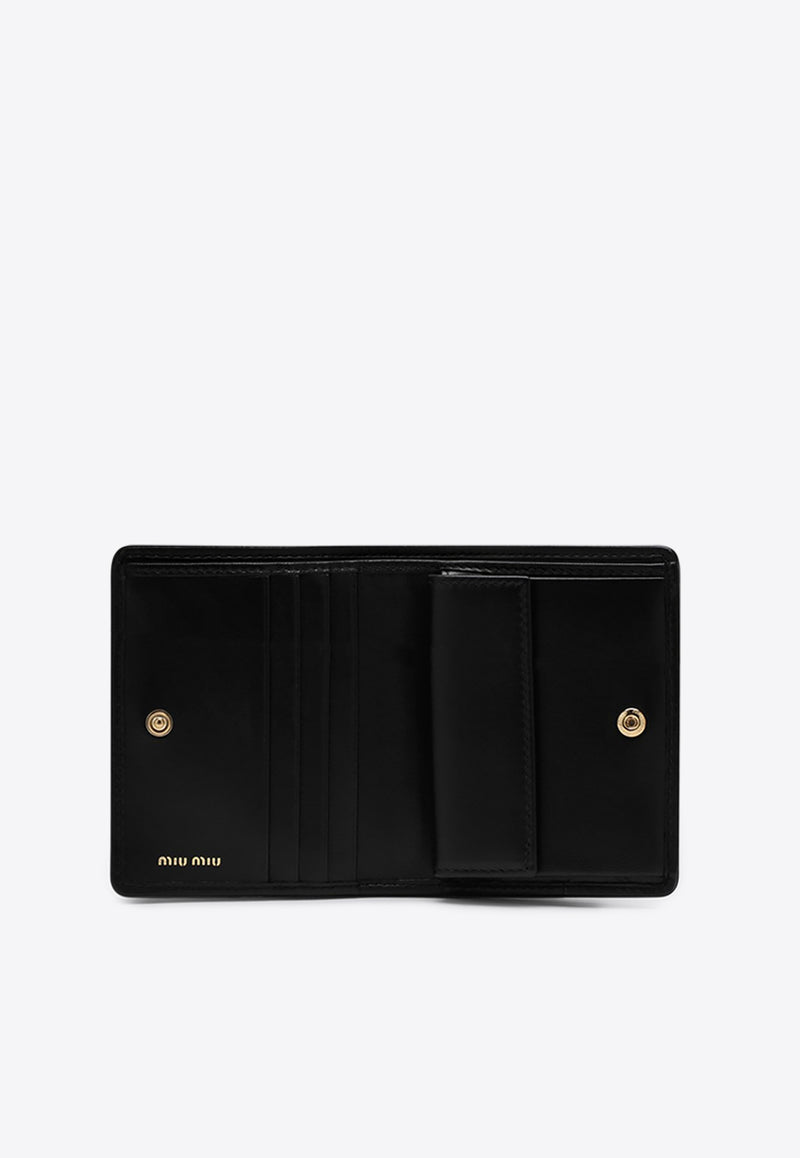 Miu Miu Nappa Leather Quilted Wallet Black 5MV204AFPP/Q_MIU-F0002