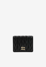 Miu Miu  Nappa Leather Quilted Wallet  Black 5MV204AFPP/S_MIU-F0002