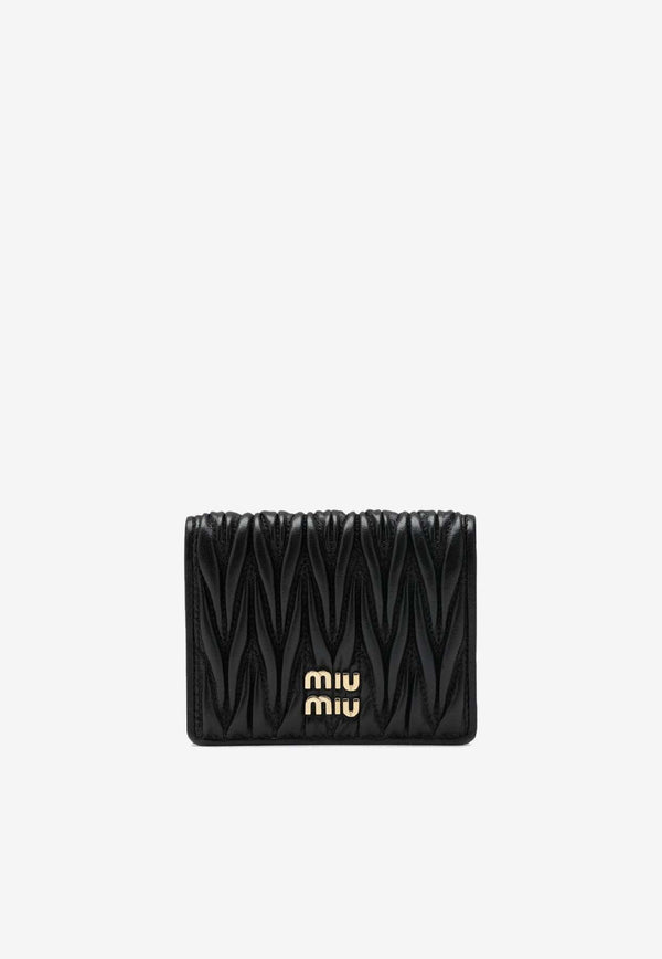 Miu Miu  Nappa Leather Quilted Wallet  Black 5MV204AFPP/S_MIU-F0002
