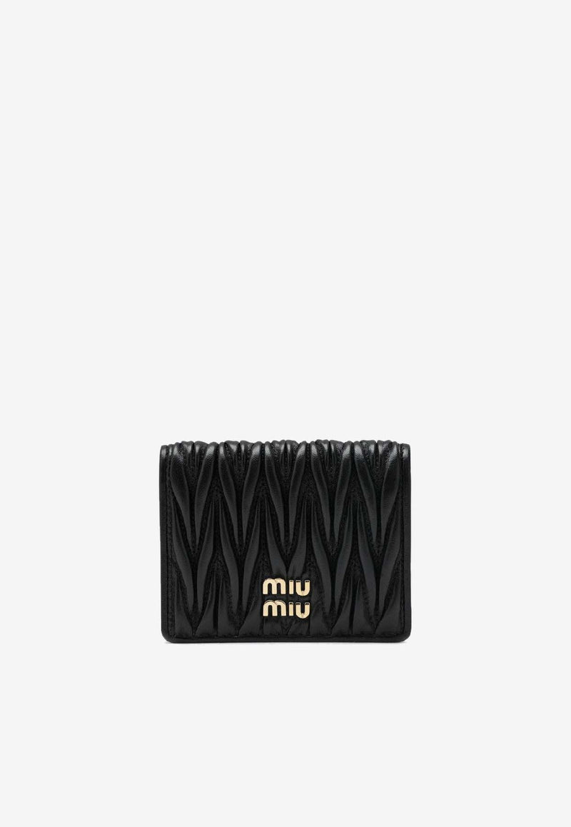 Miu Miu  Nappa Leather Quilted Wallet  Black 5MV204AFPP/S_MIU-F0002
