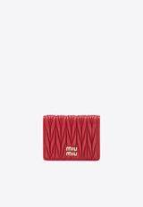 Miu Miu Matelassé Nappa Leather Logo Wallet Red 5MV204AFPP/S_MIU-F0011