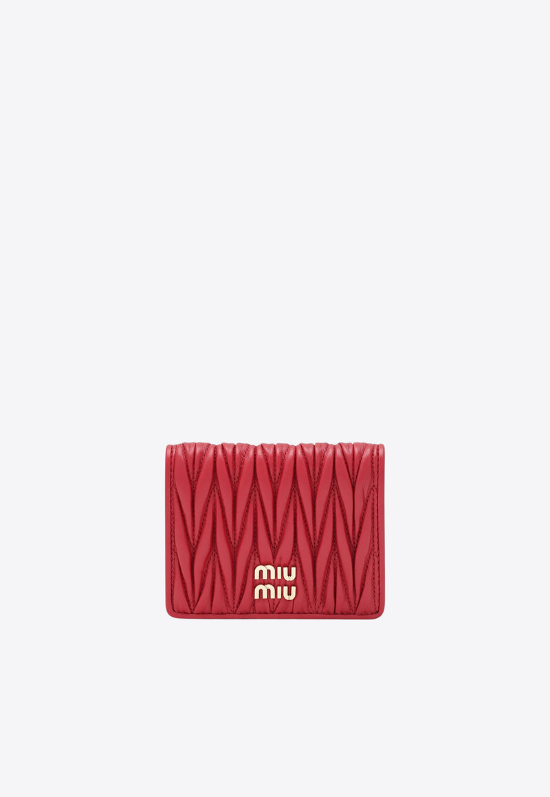 Miu Miu Matelassé Nappa Leather Logo Wallet Red 5MV204AFPP/S_MIU-F0011