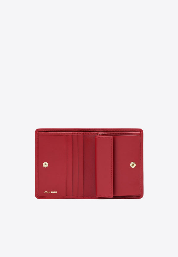 Miu Miu Matelassé Nappa Leather Logo Wallet Red 5MV204AFPP/S_MIU-F0011