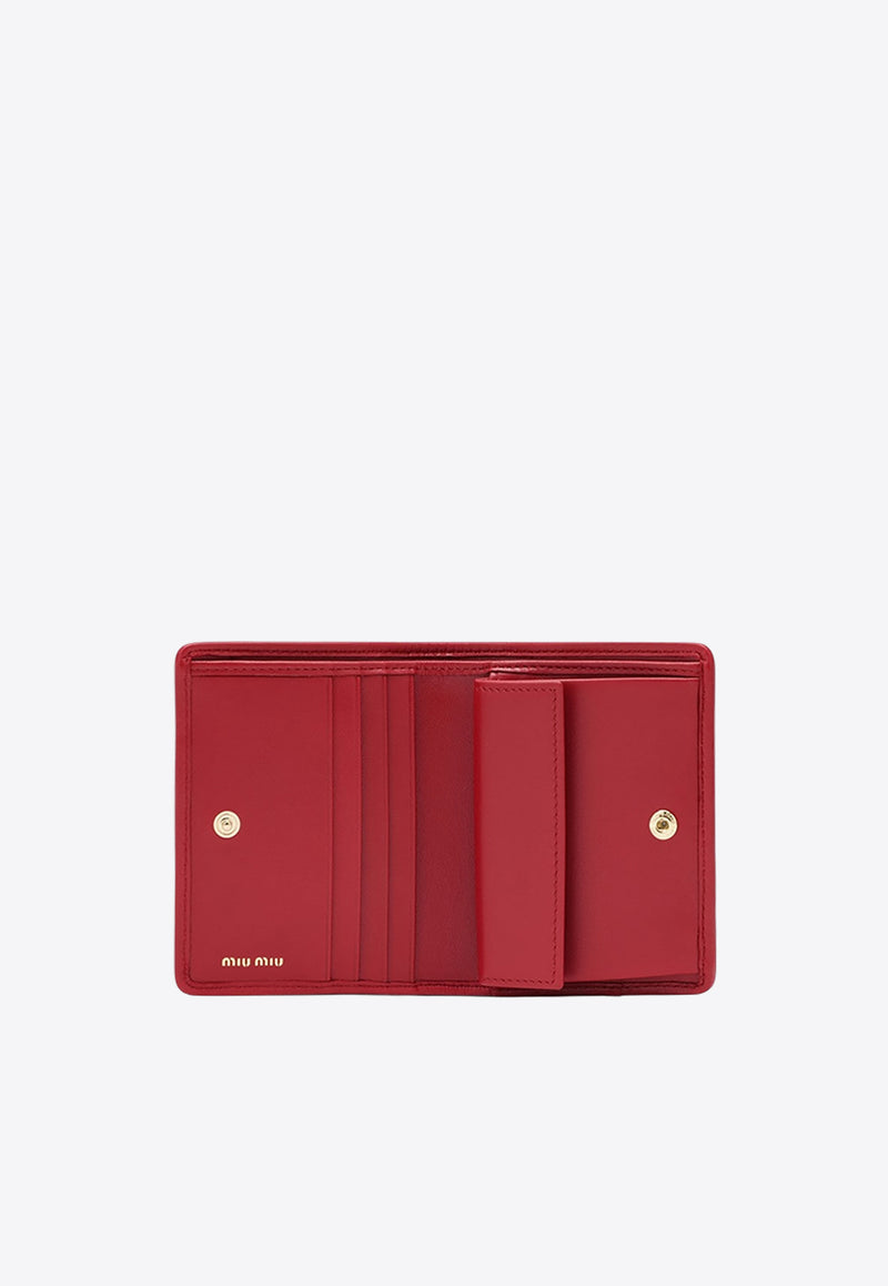 Miu Miu Matelassé Nappa Leather Logo Wallet Red 5MV204AFPP/S_MIU-F0011