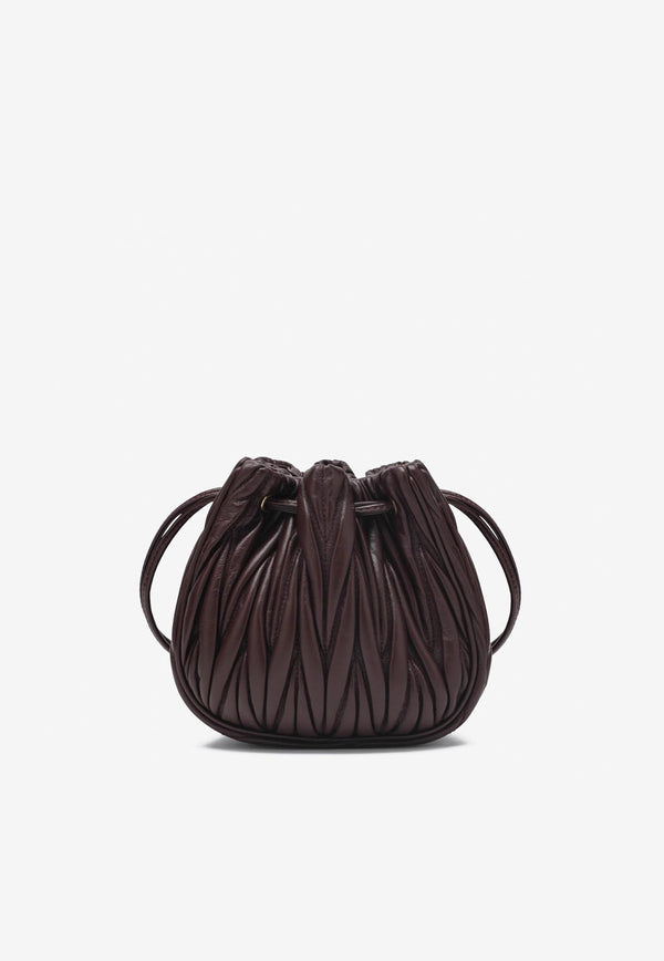 Miu Miu Matelassé Nappa Leather Pouch Bag Bordeaux 5ND022AFPP/R_MIU-F0007