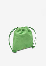 Miu Miu Logo Lettering Suede Pouch Green 5NG0102CTA/P_MIU-F0225