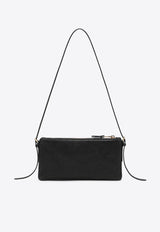 Miu Miu Mini Logo Embossed Leather Shoulder Bag Black 5NI007AEFX/R_MIU-F0002
