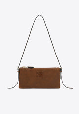 Miu Miu Mini Logo Embossed Leather Shoulder Bag Brown 5NI007AEFX/R_MIU-F0316