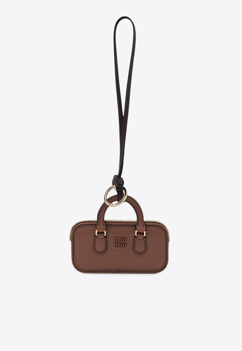 Miu Miu Trick Arcadie Bag-Shaped Key-Ring Cognac 5TL3562CWA/R_MIU-F0046