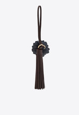 Miu Miu Trick Nappa Leather Flower Key Chain Brown 5TL5502IC3/R_MIU-F04JD