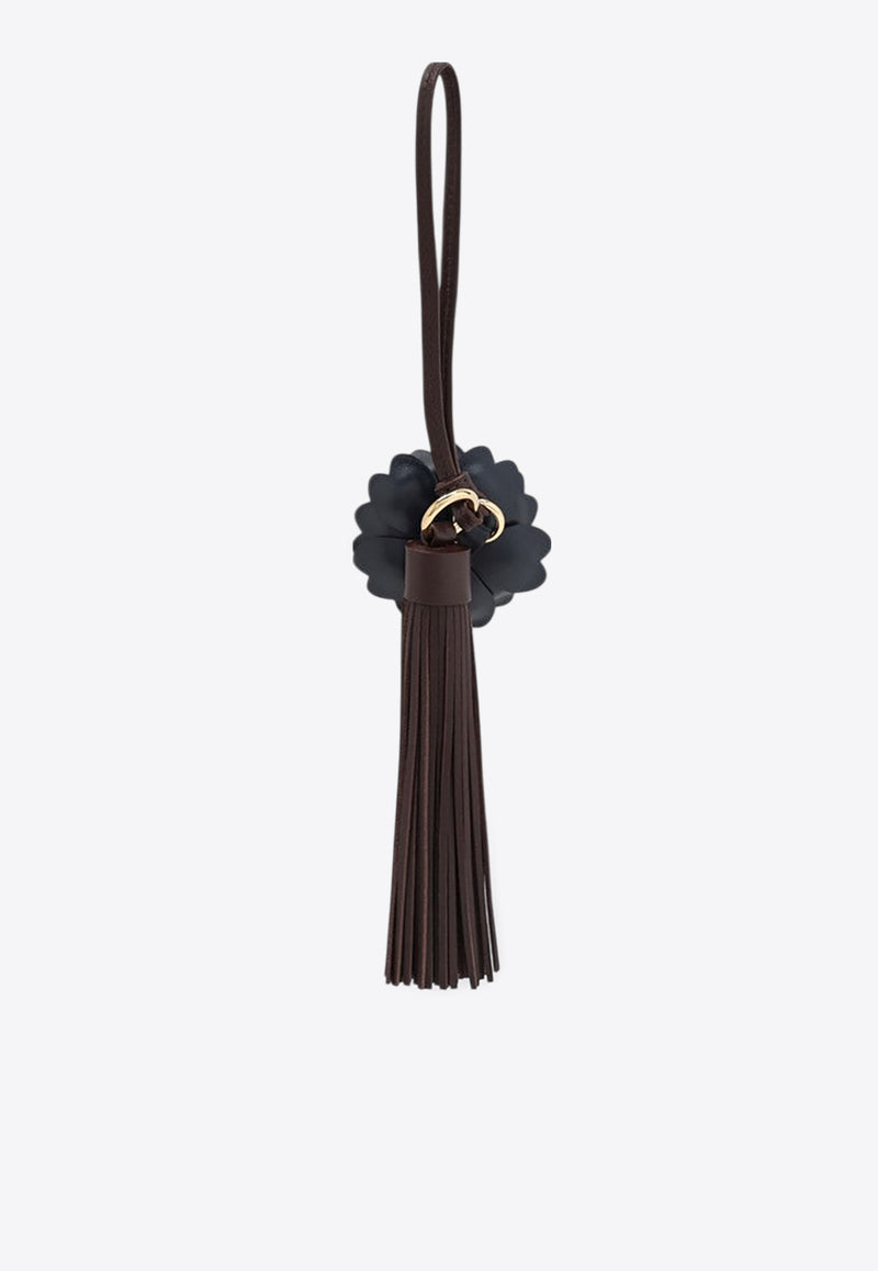 Miu Miu Trick Nappa Leather Flower Key Chain Brown 5TL5502IC3/R_MIU-F04JD