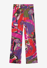 Orchidee Print Cargo Pants