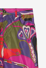 Orchidee Print Cargo Pants