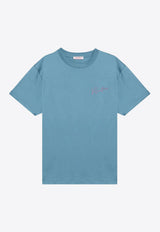 Valentino Signature VLogo Print T-shirt Light Blue 5V0MG13AAE6/P_VALE-S02