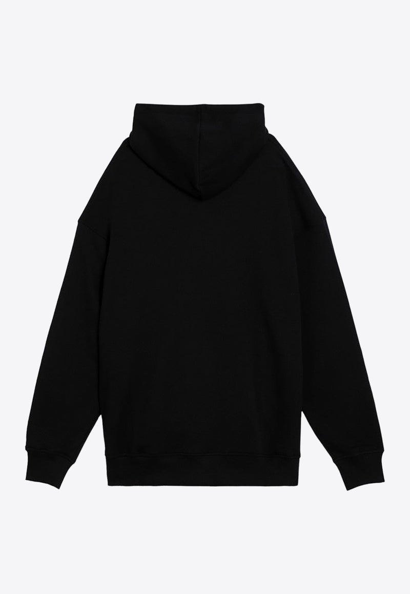 Valentino V Plaque Hooded Sweatshirt Black 5V3MF25RADJ/P_VALE-0NO