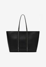 Valentino Medium Rockstud Grained Leather Tote Bag Black 5W0B0Q67VSF/P_VALE-0NO