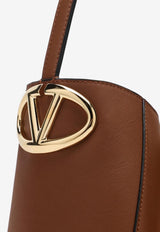 Valentino VLogo Side Nappa Leather Bucket Bag Brown 5W0B0Q78PWL/P_VALE-N58