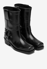 Valentino Rockstud Biker Ankle Boots in Calf Leather Black 5W0S0KN4NIB/P_VALE-0NO