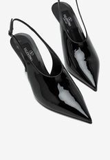 Valentino Le Salon 80 Patent Leather Slingback Pumps Black 5W0S0KT7VNE/P_VALE-0NO