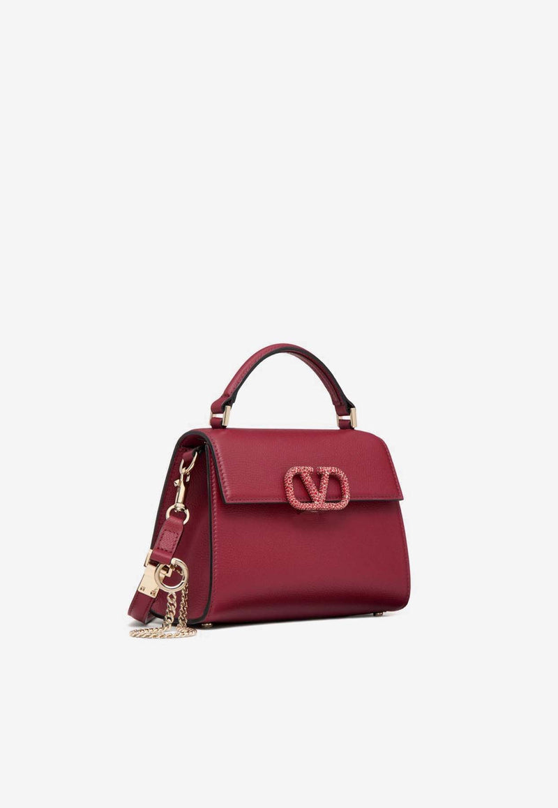 Valentino Mini VSLING Leather Top Handle Bag Red 5W2B0G97YVV Z9Y