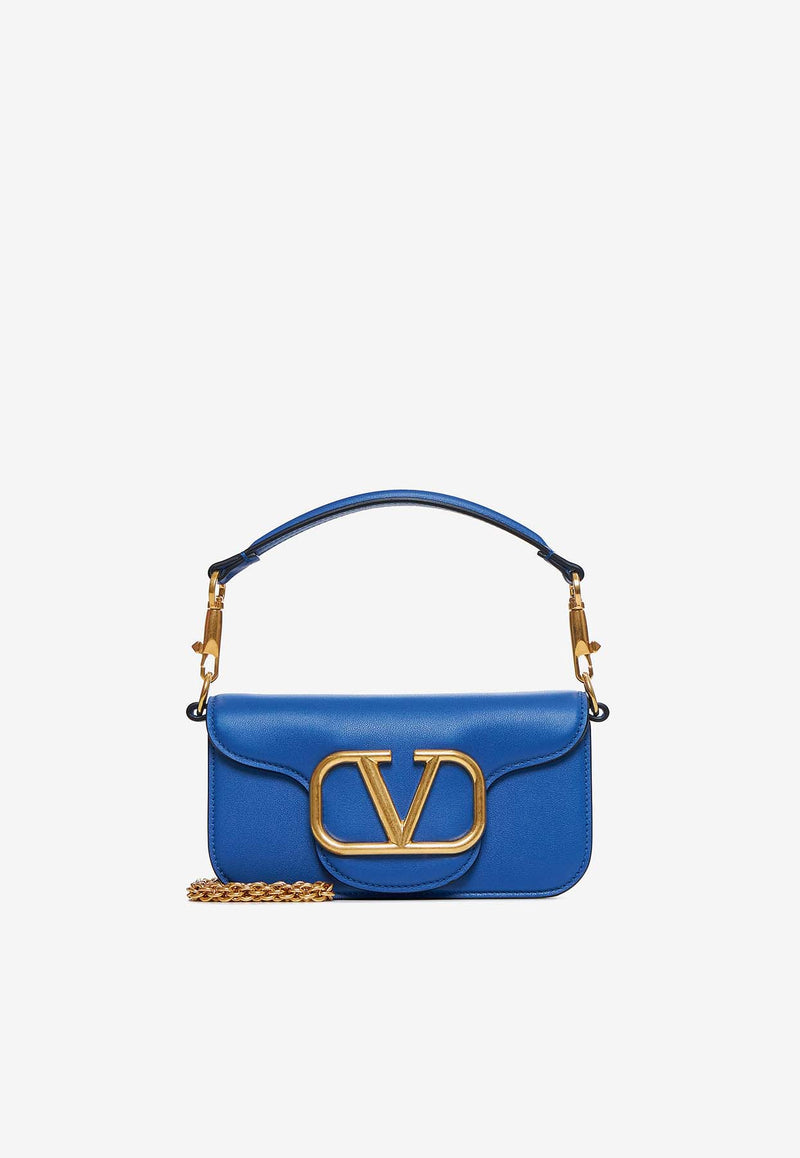 Valentino Small Locò VLogo Top Handle Bag Blue 5W2B0K53ZXL ZHX