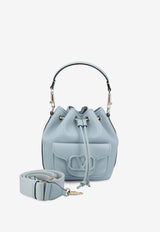 Valentino Locò VLogo Bucket Bag in Calf Leather Light Blue 5W2B0M94NDL ZJ4