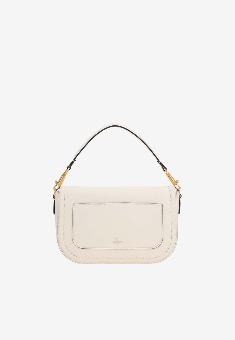 Valentino Alltime Grained Leather Top Handle Bag Ivory 5W2B0N20IMZ 098