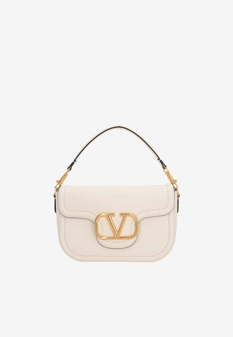 Valentino Alltime Grained Leather Top Handle Bag Ivory 5W2B0N20IMZ 098