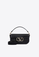 Valentino Alltime Woven Leather Top Handle Bag Black 5W2B0N62IUG 0NO