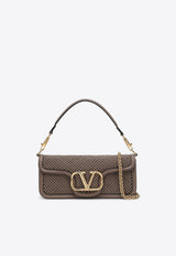 Valentino Locò VLogo Woven Leather Crossbody Bag Beige 5W2B0N85PMI/P_VALE-416