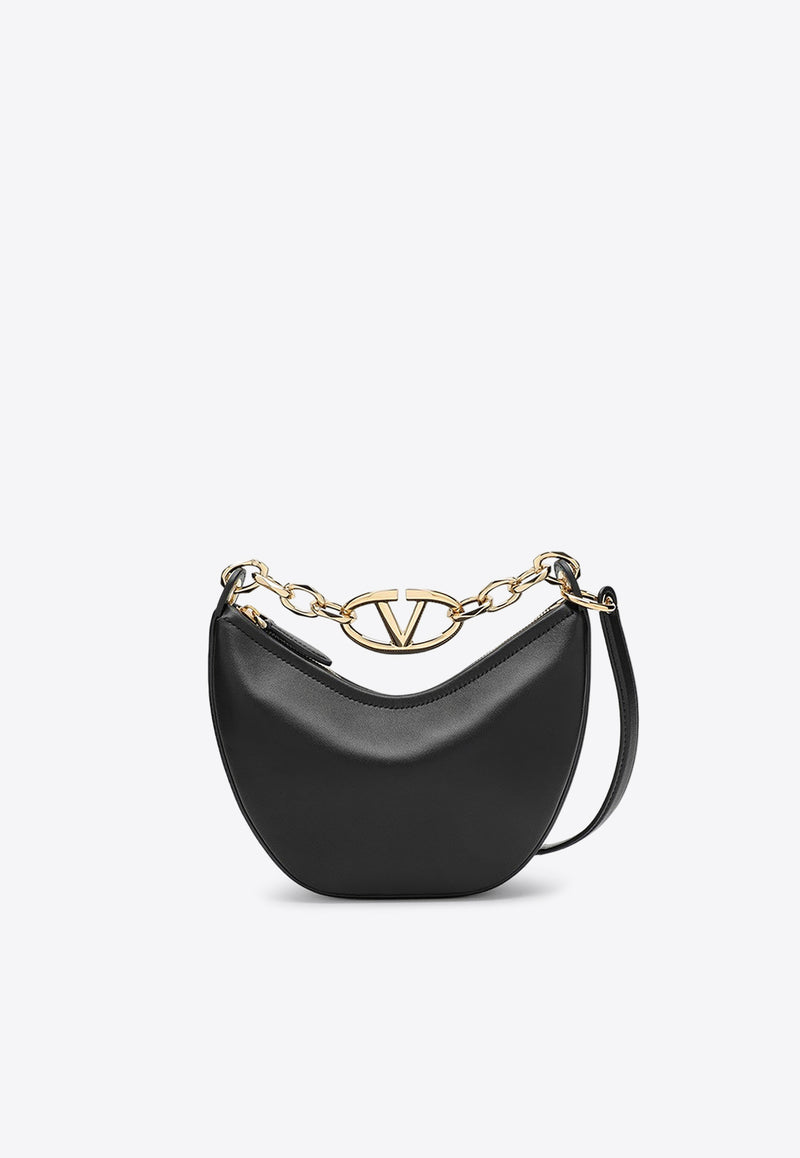 Valentino Mini VLogo Moon Hobo Bag Black 5W2B0Q43PHV/P_VALE-0NO