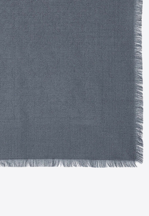 Valentino Toile Iconographe Wool Blend Scarf Gray 5W2EB104LMH/P_VALE-MXE