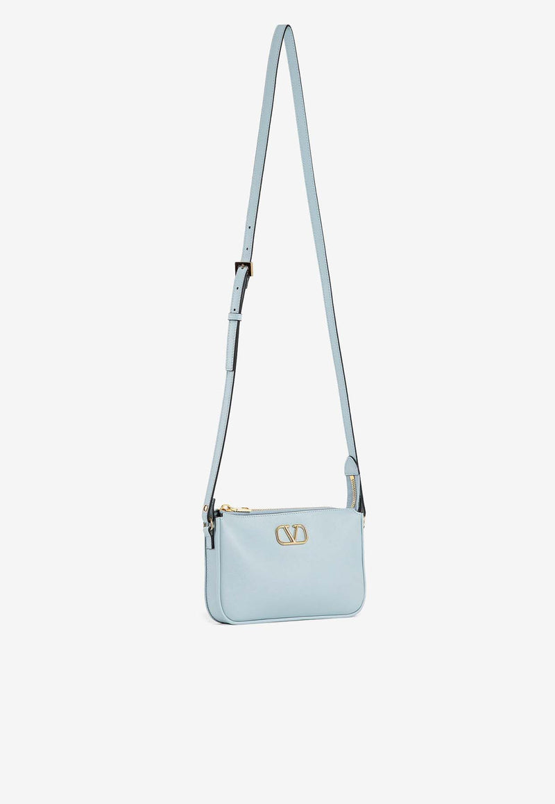 Valentino Mini VLogo Signature Crossbody Bag in Calf Leather Light Blue 5W2P0AA9MIM ZJ4