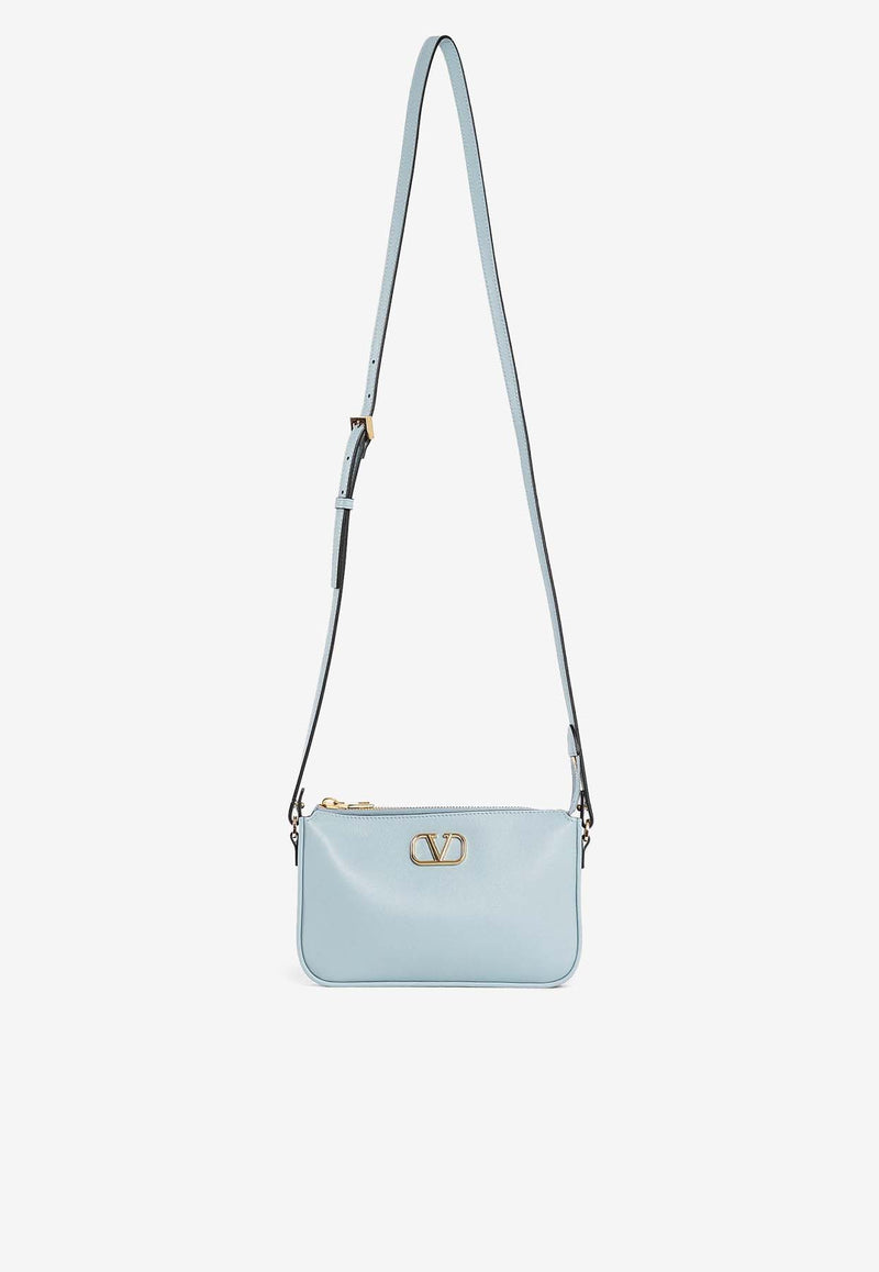 Valentino Mini VLogo Signature Crossbody Bag in Calf Leather Light Blue 5W2P0AA9MIM ZJ4