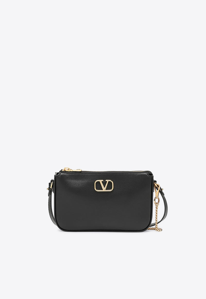 Valentino Mini VLogo Signature Crossbody Bag in Calf Leather Black 5W2P0AA9MIM 0NO