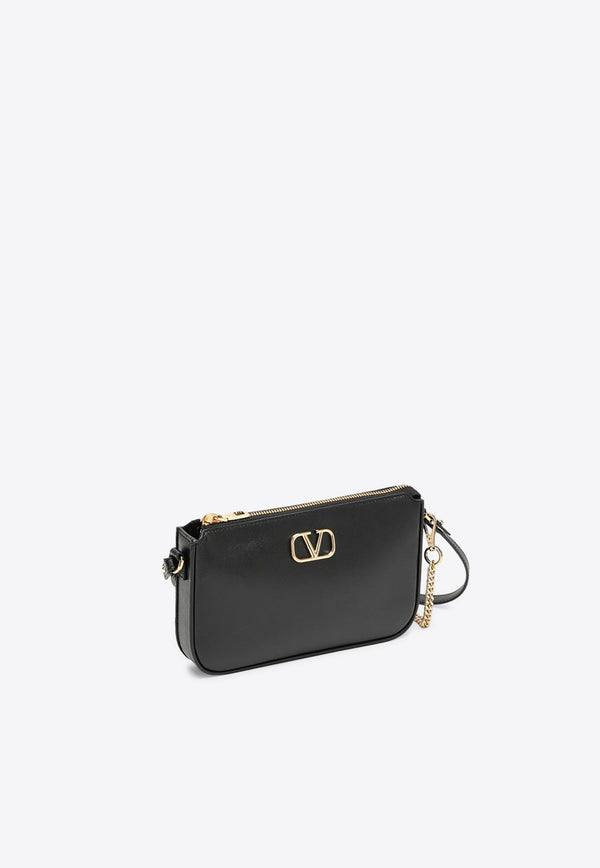 Valentino Mini VLogo Signature Crossbody Bag in Calf Leather Black 5W2P0AA9MIM 0NO