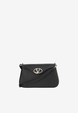 Valentino VLogo Signature Leather Crossbody Bag Black 5W2P0AD4MIM 0NO