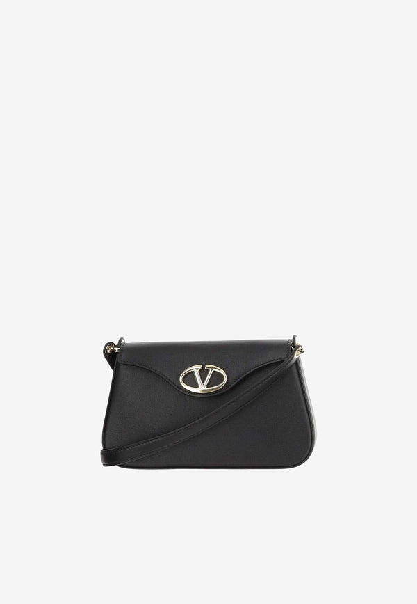 Valentino VLogo Signature Leather Crossbody Bag Black 5W2P0AD4MIM 0NO