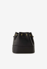 Valentino Mini VLogo Signature Leather Bucket Bag Black 5W2P0T83HPF 0NO