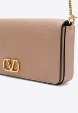 Valentino Signature VLogo Leather Crossbody Bag Pink 5W2P0Y63SNP/P_VALE-GF9