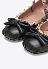 Valentino Rockstud Embellished Ballet Flats Black 5W2S0HB6XGR/P_VALE-N71