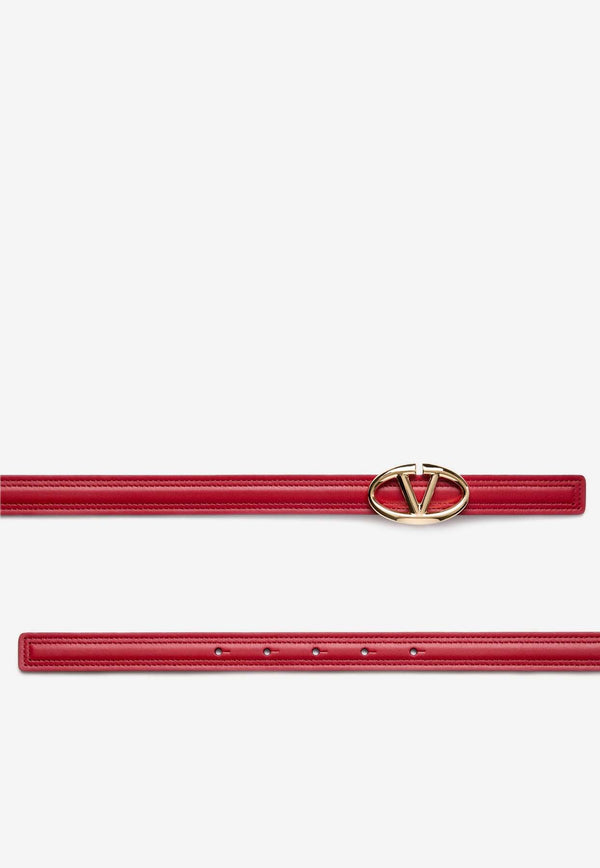 Valentino The Bold Edition VLogo Leather Belt Red 5W2T0SJ0FZC Z4S