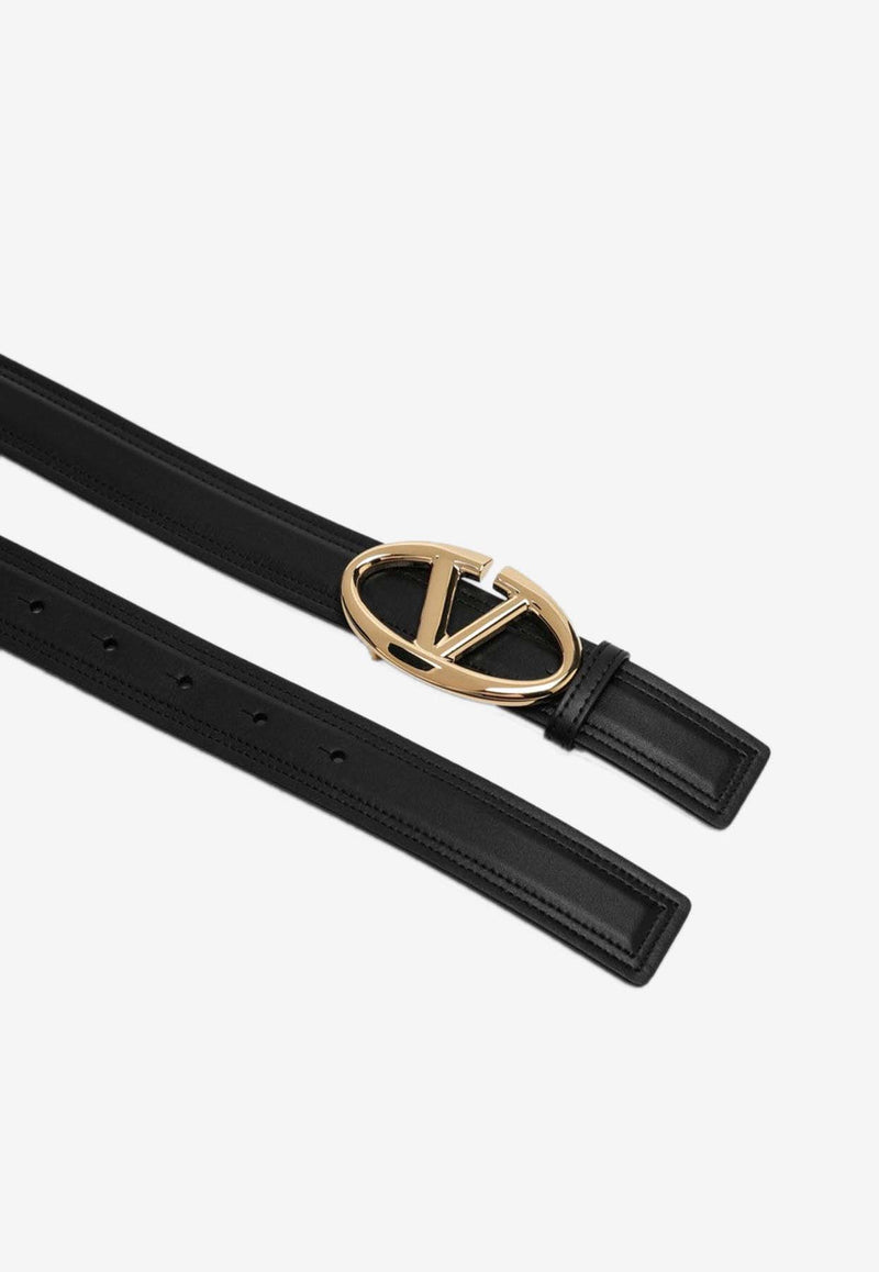 Valentino The Bold Edition VLogo Leather Belt Black 5W2T0SJ4FZC/P_VALE-ZL6